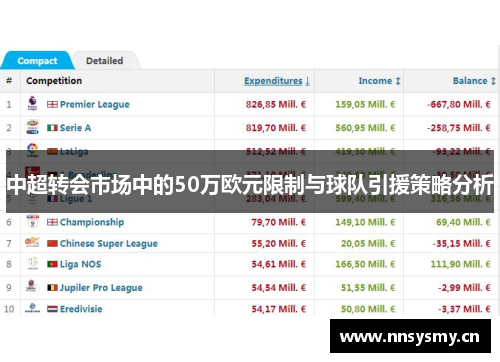 中超转会市场中的50万欧元限制与球队引援策略分析
