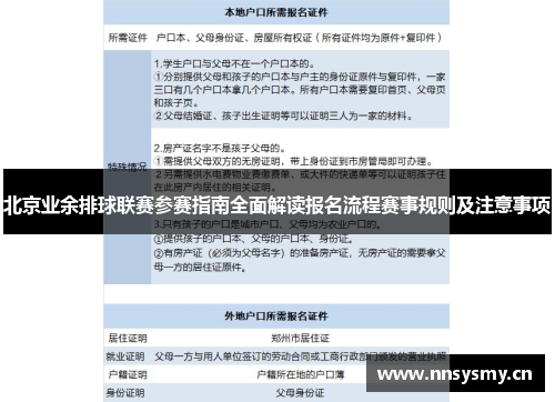 北京业余排球联赛参赛指南全面解读报名流程赛事规则及注意事项